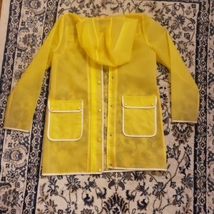 Yellow plastic raincoat